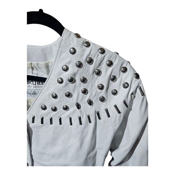 SOLD!! FIRENZE SANTA BARBARA Saks Fifth Avenue Leather Jacket - Size L - Picture 4 of 11